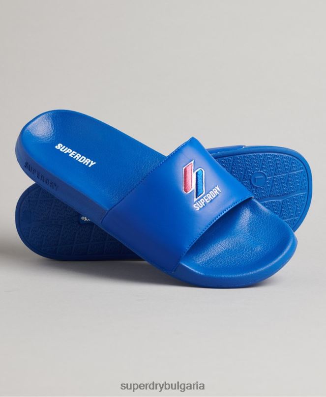 Superdry обувки N00H1919 син мъже код основни плъзгачи за басейн