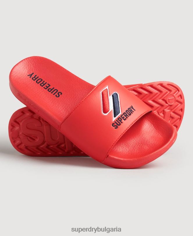 Superdry обувки N00H1920 червен мъже плъзгачи за основен басейн