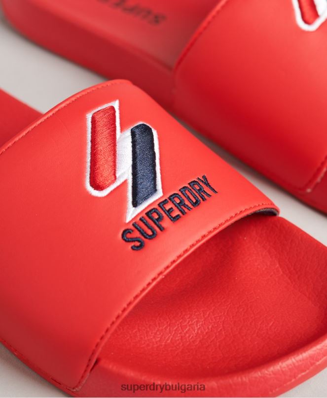 Superdry обувки N00H1920 червен мъже плъзгачи за основен басейн