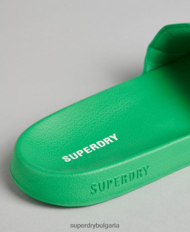Superdry обувки N00H1922 зелено мъже код основни плъзгачи за басейн