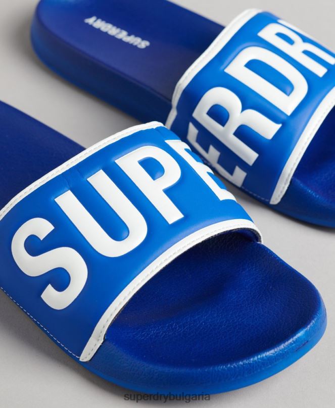 Superdry обувки N00H1924 син мъже плъзгачи за основен басейн