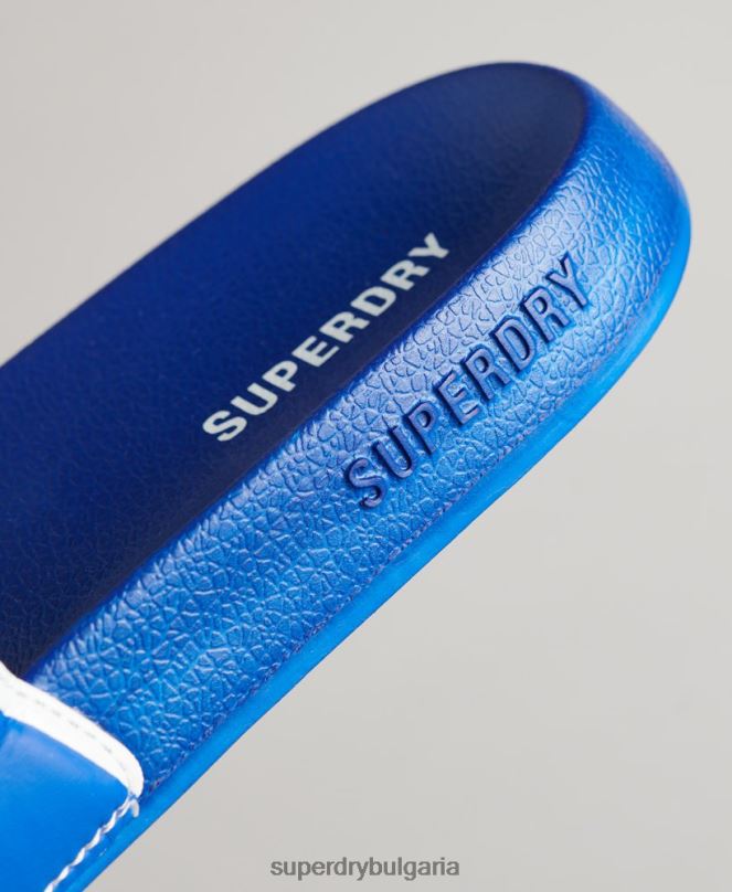 Superdry обувки N00H1924 син мъже плъзгачи за основен басейн