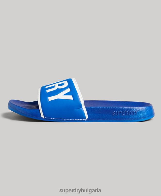 Superdry обувки N00H1924 син мъже плъзгачи за основен басейн