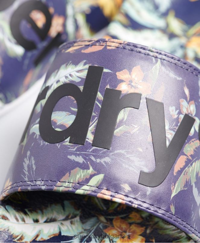 Superdry обувки N00H1931 мулти мъже отпечатани плъзгачи за басейн