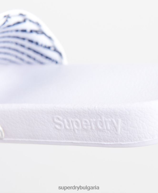 Superdry обувки N00H1939 бяло мъже класически плъзгачи с лого