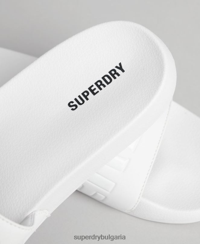 Superdry обувки N00H1944 бяло мъже плъзгачи за основен басейн
