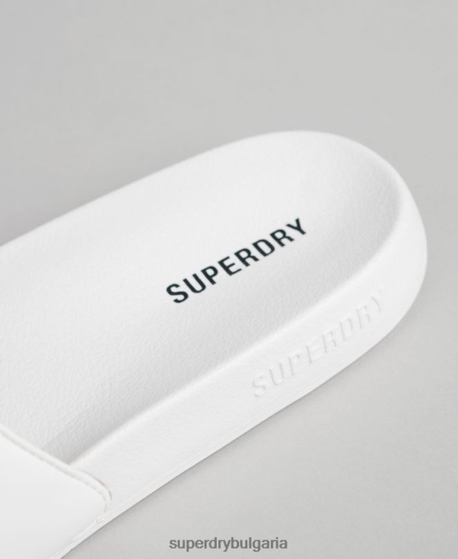 Superdry обувки N00H1944 бяло мъже плъзгачи за основен басейн