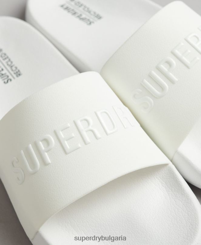 Superdry обувки N00H47 бяло мъже код лого басейн плъзгачи