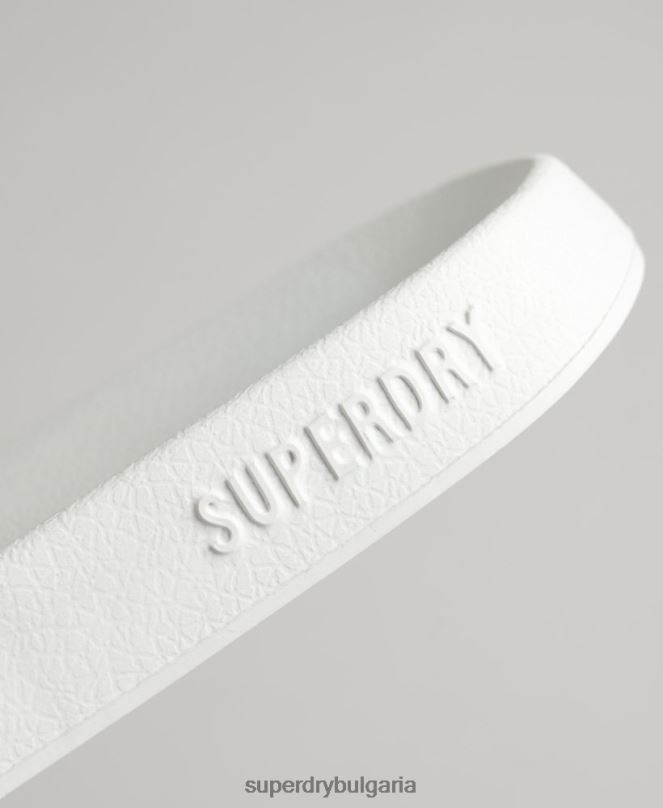 Superdry обувки N00H47 бяло мъже код лого басейн плъзгачи